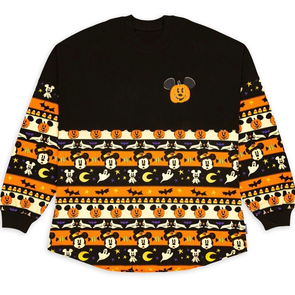 Disney Parks Halloween spirit jersey Mickey pumpkin ghost bats